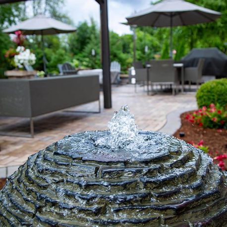 Aquascape Medium Stacked Slate Sphere Landscape Fountain Kit Reinders