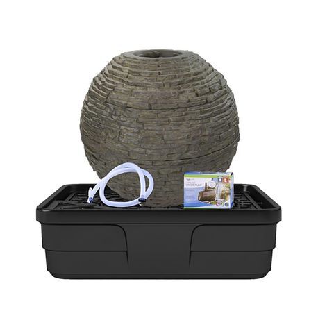 Aquascape - Medium Stacked Slate Sphere Landscape Fountain ... Aquascape - Medium Stacked Slate Sphere Landscape Fountain ...